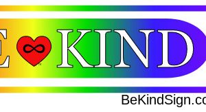 Rainbow Crayon BE KIND Vinyl Bumper Sticker