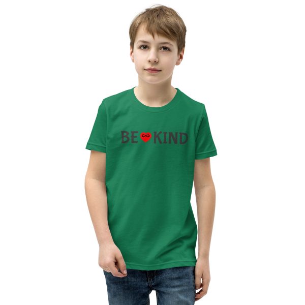 Youth BE KIND w/Red Heart - Short Sleeve T - Image 14