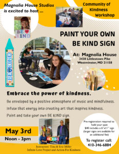 Magnolia House BE KIND Sign Paint Event May 3